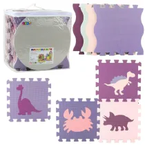 Puzzle mata edukacyjna Pianka EVA r-fiolet 25szt Leantoys