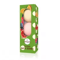 Dairy Fun Fizzing Bath Bombs musuj�ce kule do k�pieli Arbuz Owoce Le�ne i Pomara�cza 3 x 100 g