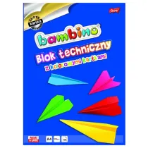 St. Majewski Blok techniczny A4 z kolorowymi kartkami + zota i srebrna zota, srebrna