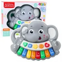 Leantoys Pianinko interaktywne sonik szary