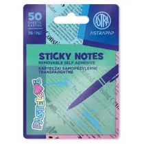 Astra Karteczki samoprzylepne transparentne 75x75mm
