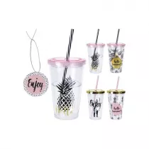 Kubek Ze Somk I Pokrywk Hello Summer 500Ml 500 ml