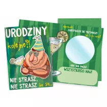 Kukartka Karnet B6 Urodziny m�skie lusterko