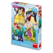 Puzzle 4w1 Ksiniczki Disneya 4x54el Dino Toys