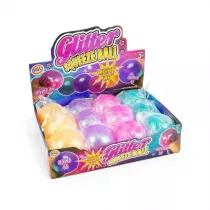Brokatowa pi�ka ze �wiate�kiem 7cm MIX One for Fun