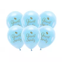 PartyDeco Balony Eco Chrzest �wi�ty b��kit 33cm