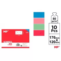 Koperta 120x176mm jednokolorowa mix 10szt