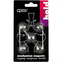 Magnesy neodymowe z uchwytem 12mm 5szt GRAND