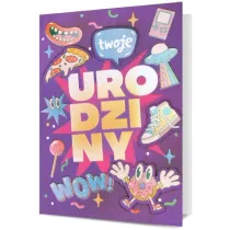 Pan Dragon Karnet B6 urodziny dziewcz�ce, fioletowe HM200-2899