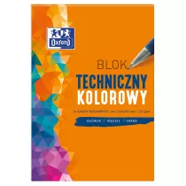 Oxford Blok techniczny A4 kolorowy 10 kartek