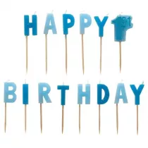 Amscan Zestaw �wieczek "happy 1st birthday" boy
