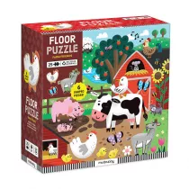 Mudpuppy Puzzle podogowe Farma z unikalnymi ksztatami 25 el.