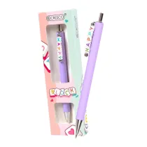 Cresco D�ugopis Block z koralikami HAPPY w etui fioletowy