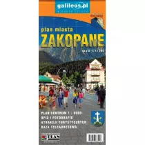 Zakopane. Plan miasta Skala 1:11 500