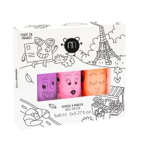 Kids Paris Neon zestaw lakier�w do paznokci Marshi + Dolly + Flamingo