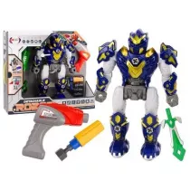Robot do skr�cania �wiat�a d�wi�k granatowy LeanToys
