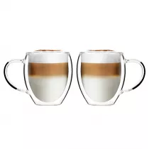 Vialli Design Komplet szklanek z podwjn ciank i uszkiem Noa 29767 2 x 250 ml