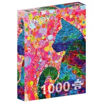 Puzzle 1000 Kolorowy kot Enjoy