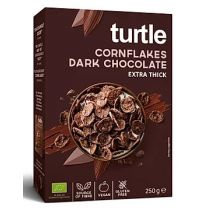 Turtle Płatki śniadaniowe kukurydziane w polewie z ciemnej czekolady bezglutenowe 250 g Bio