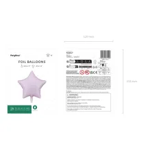 PartyDeco Balon foliowy Gwiazdka fiolet 48 cm