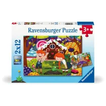 Puzzle dla dzieci 2x12 el. 2D wiat bani Ravensburger