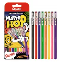 Pentel D�ugopis �elowy MatteHop 8 kolor�w ABCDFGPV 8 szt.