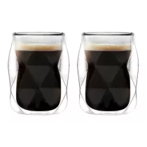 Vialli Design Szklanki z podwjn ciank Geo 30442 2 x 100 ml