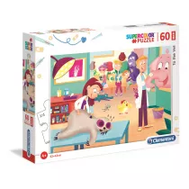 Puzzle maxi 60 el. Supercolor. U weterynarza Clementoni