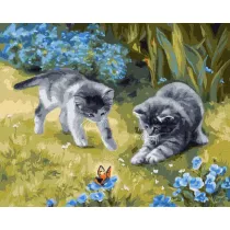 Ideyka Malowanie po numerach - Koty w ogrodzie 40x50cm