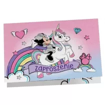 Kukartka Zaproszenie ZD-015 Minnie Jednoro�ec 5 szt.