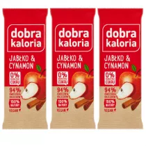 Dobra Kaloria Baton owocowy jabko i cynamon Zestaw 3 x 35 g