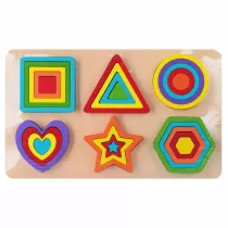 Puzzle Uk�adanka drewniana Kszta�ty 27 element�w SMILY PLAY SPW84986