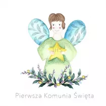 Clear Creations Karnet Swarovski kwadrat CL106 Komunia Ch�opiec