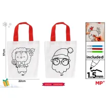 Mp Main Paper Torba �wi�teczna do malowania Miko�aj lub Kotek z flamastrami 1szt.mix
