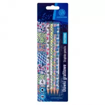 Astra Owki grafitowe trjktne HB Patterns 4 szt.