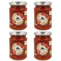 Alce Nero Koncentrat pomidorowy 28% Zestaw 4 x 130 g Bio