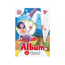 Album do kolorowania piaskiem Syreny 5 l+ Sabbiarelli