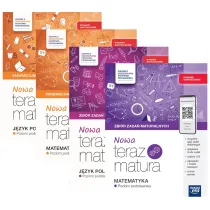 Pakiet Matura 2026: Nowa Teraz matura. Vademecum. Poziom podstawowy: J�zyk polski i Matematyka, Nowa Teraz matura. Zbi�r zada� maturalnych: J�zyk polski. Matura pisemna. Poziom podstawowy i rozszerzony, Matematyka. Poziom podstawowy