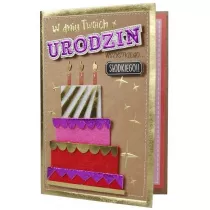 Kukartka Karnet B6 Urodziny tort FR-005