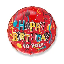 Balon foliowy Happy Birthday 45cm