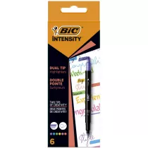 Bic Zakrelacz Intensity Dual Tip Highlighter mix 6 szt.