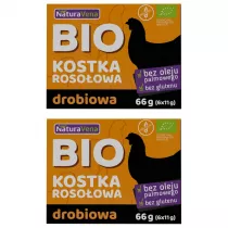 NaturaVena Kostka rosoowa drobiowa bezglutenowa Zestaw 2 x 66 g Bio