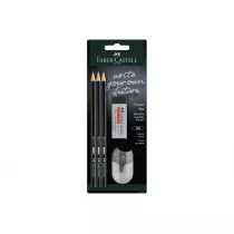 Zestaw exam 3 o��wki 1111 hb + gumka dust free + temper�wka blister faber-castell