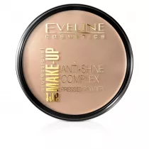 Eveline Cosmetics Art Make-Up Anti-Shine Complex Pressed Powder matujcy puder mineralny z jedwabiem 35 Golden Beige 14 g