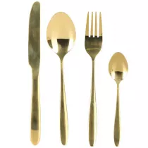 Excellent Houseware Komplet zotych sztucw dla 6 osb 24 el.