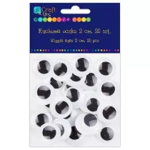 Dalprint Samoprzylepne ruchome oczka 2 cm 20 szt.