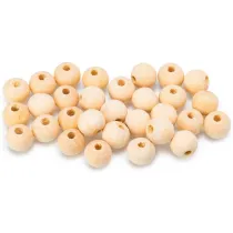Brewis Koraliki drewniane naturalne 11x12mm