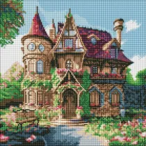 Ideyka Diamentowa mozaika - Przytulny pa�acyk 40x40cm