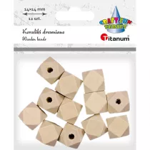 Hasta Koraliki drewniane kostki �ci�te 12 szt.