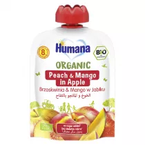 Humana Mus jabko-brzoskwinia-mango po 8 miesicu 100% Organic Quality 90 g Bio